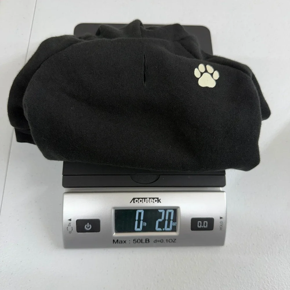 Top Paw black hooded‎ pullover fleece lined dog pet jacket sweatshirt coat
